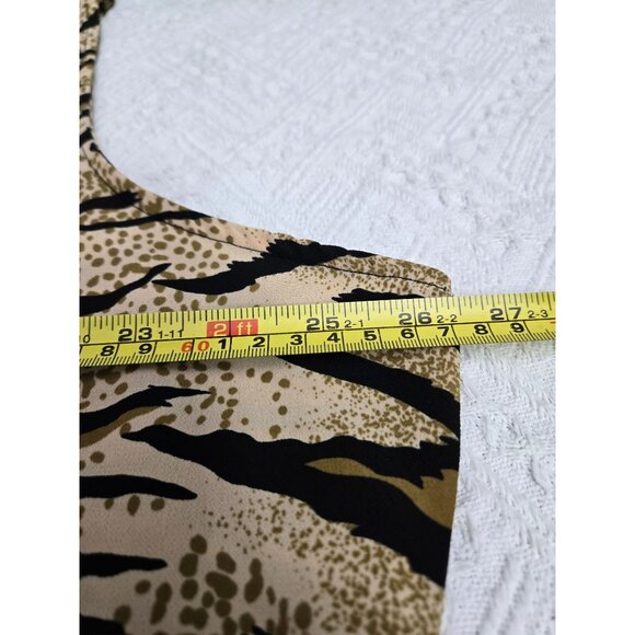 Tiger Print Maxi Dress By Voir Collection 3X Womens Button Down Sleeveless Polye - Picture 6 of 6
